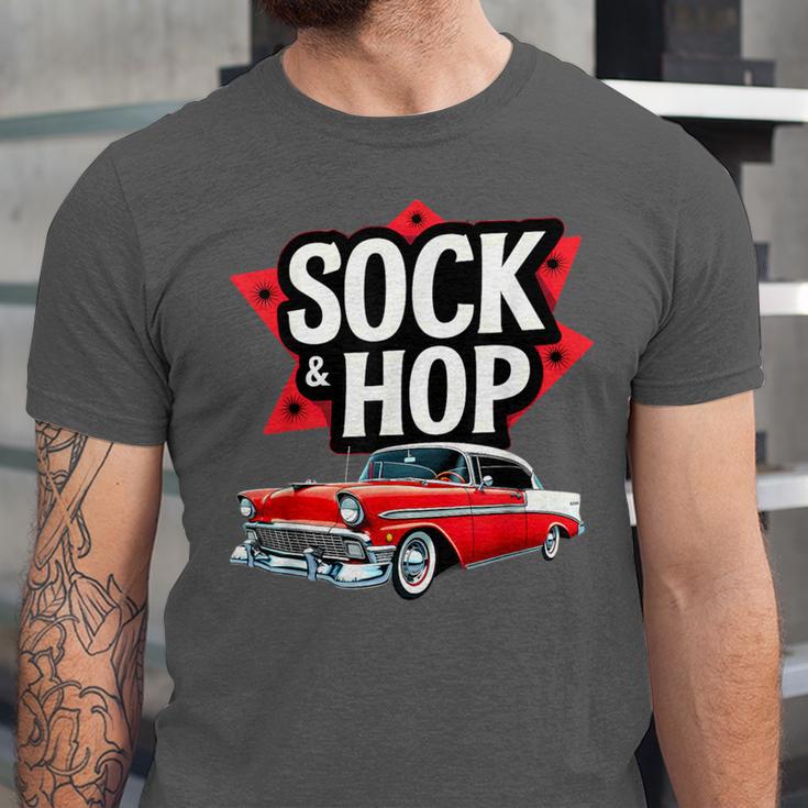 Nostalgia 1950s Sock Hop Dance Unisex Jersey T-Shirt