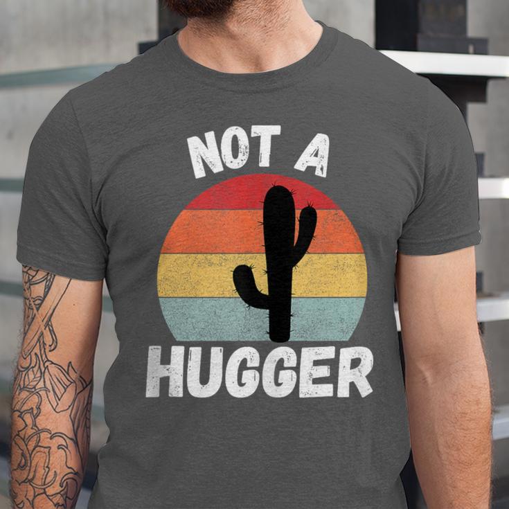 Not A Hugger Cactus Introvert Antisocial Unisex Jersey T-Shirt
