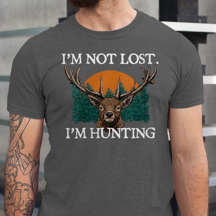 Im Not Lost Im Hunting Introvert Hunter Antisocial Unisex Jersey T-Shirt
