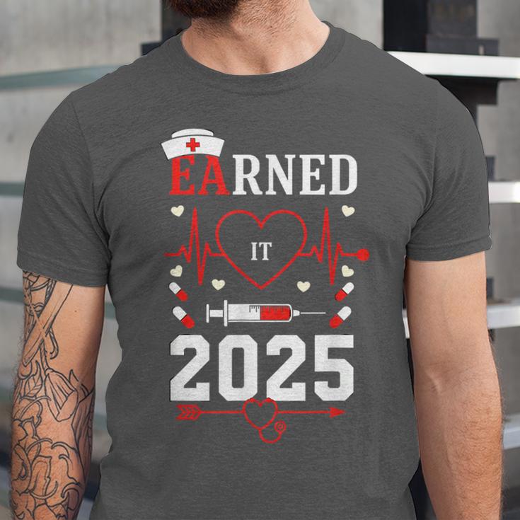 Nurse Earned It 2025 Nurse Graduation RN LPN Class Of 2025 Unisex Jersey T-Shirt