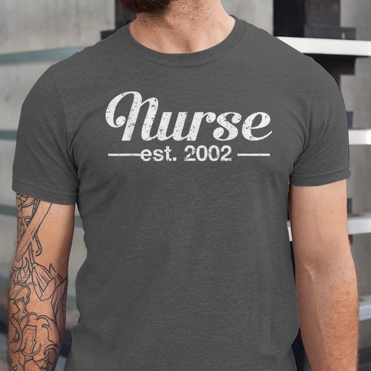 Nurse Est 2002 Graduation Unisex Jersey T-Shirt