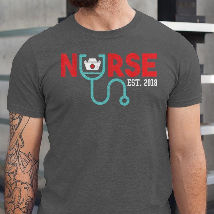 Nurse Est 2018 New Graduation Nursing School T-Shirt Unisex Jersey T-Shirt