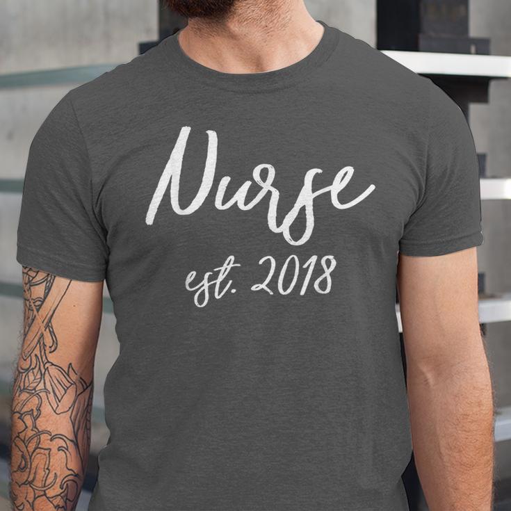 NURSE EST 2018 New Nursing School Graduation Shirt Unisex Jersey T-Shirt