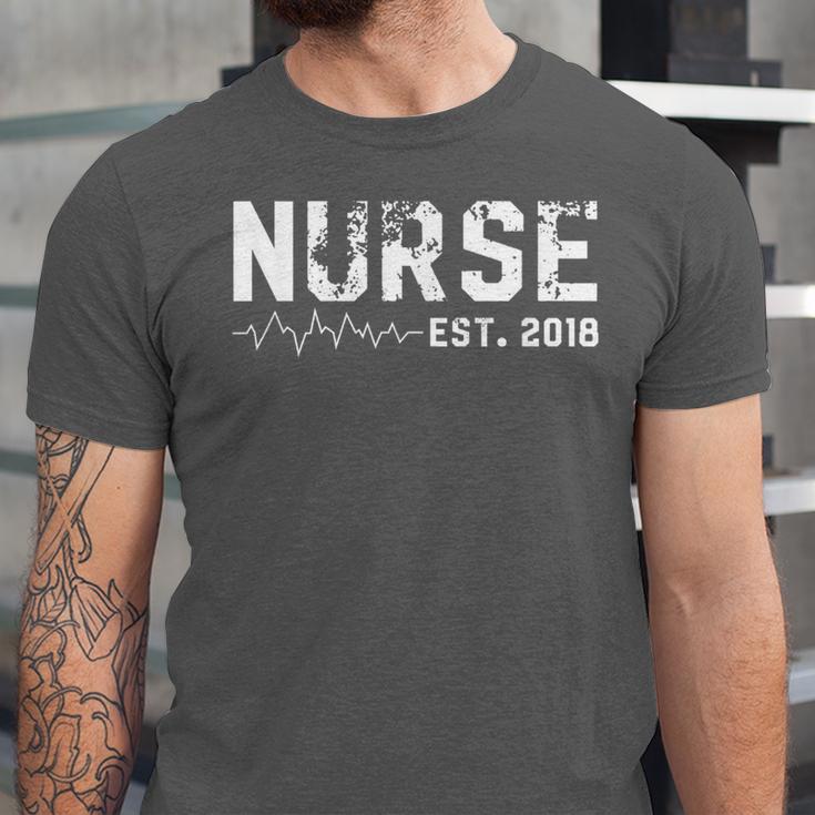 Nurse Est 2018 Nursing School Graduation Unisex Jersey T-Shirt