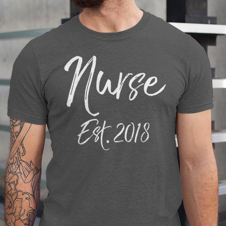 Nurse Established 2018 Shirt Cute New Nurse Graduation Tee Unisex Jersey T-Shirt