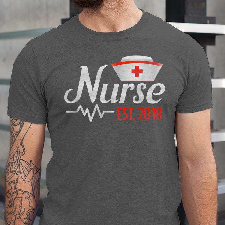Nurse Nursing School Graduation Est 2018 Shirt Unisex Jersey T-Shirt