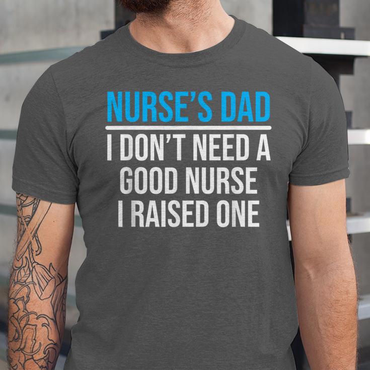 Nurse's Dad Father Nursing School Graduation Unisex Jersey T-Shirt
