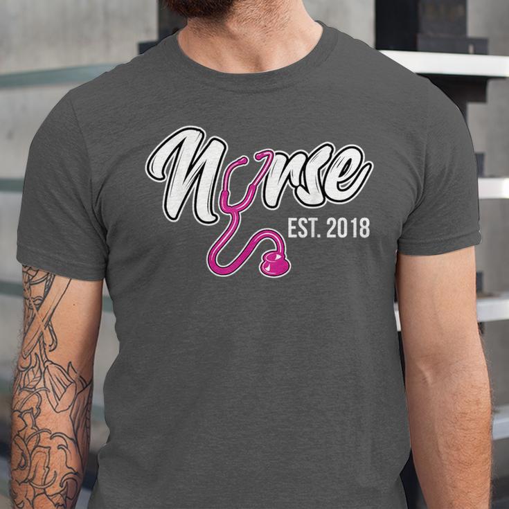 Nursing Graduation Nurse Est 2018 T-Shirt Unisex Jersey T-Shirt