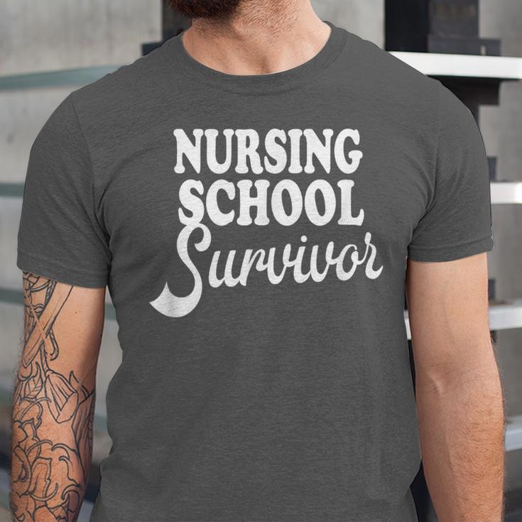 Nursing School Survivor Nurse Graduation Medical T-Shirt Unisex Jersey T-Shirt