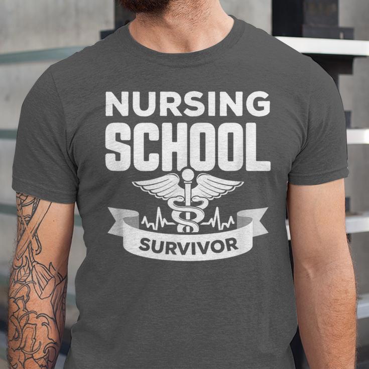 Nursing School Survivor Senior Nurse Graduation TShirt Unisex Jersey T-Shirt