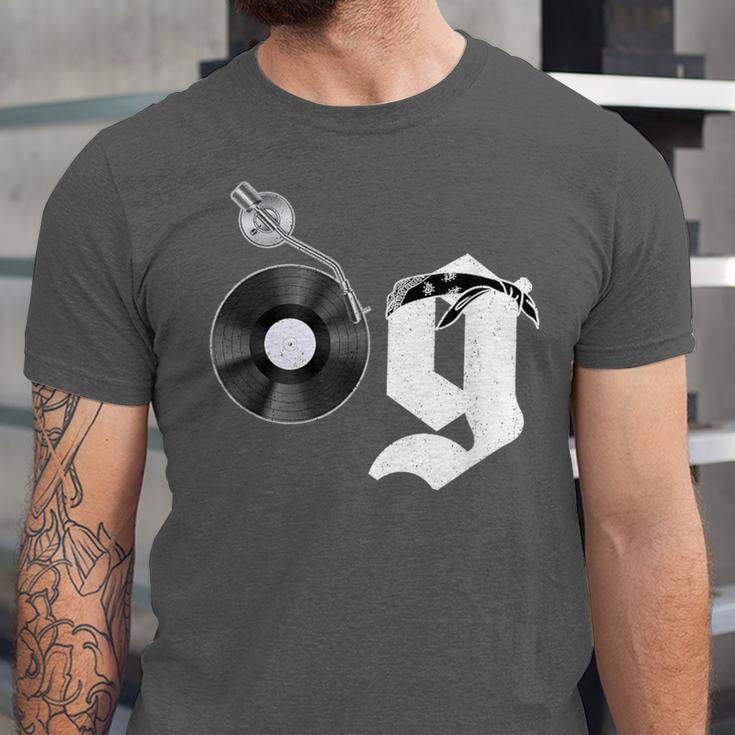 Old School Dad OG Hip Hop Head Vinyl Retro 80s90s Nostalgia Unisex Jersey T-Shirt