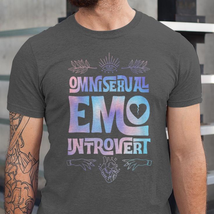 Omnisexual Emo Introvert Pride Trendy Mystic Teen Goth Style Unisex Jersey T-Shirt