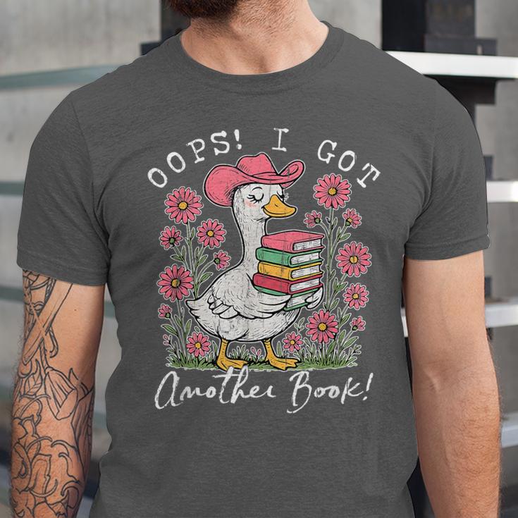 Oops I Got Another Book Goose Reading Humor Unisex Jersey T-Shirt
