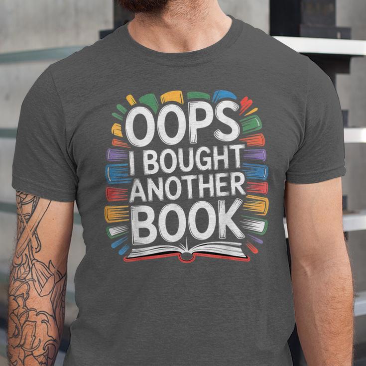 Oops I Bought Another Book Library Reader Bibliophile Unisex Jersey T-Shirt