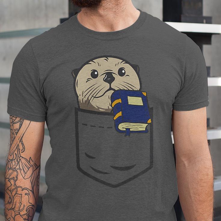 Otter Cute Read Reading Book Librarian Across America Kids Unisex Jersey T-Shirt