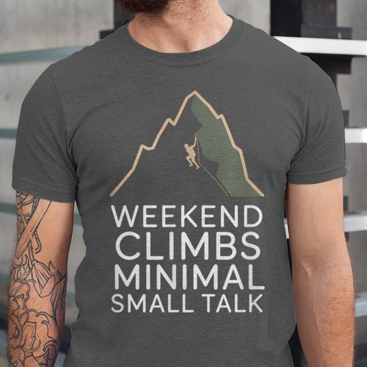 Outdoor Introvert Vibes Weekend Climber Unisex Jersey T-Shirt Outdoor Introvert Vibes Weekend Climber Unisex Jersey T-Shirt