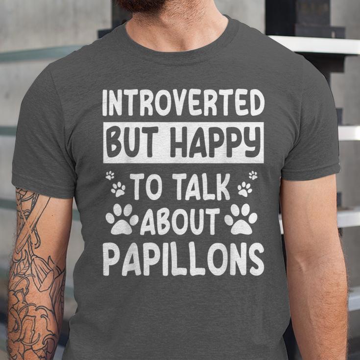 Papillon Dog Owner Introverted Spaniel Breed Fur Parent Unisex Jersey T-Shirt Papillon Dog Owner Introverted Spaniel Breed Fur Parent Unisex Jersey T-Shirt