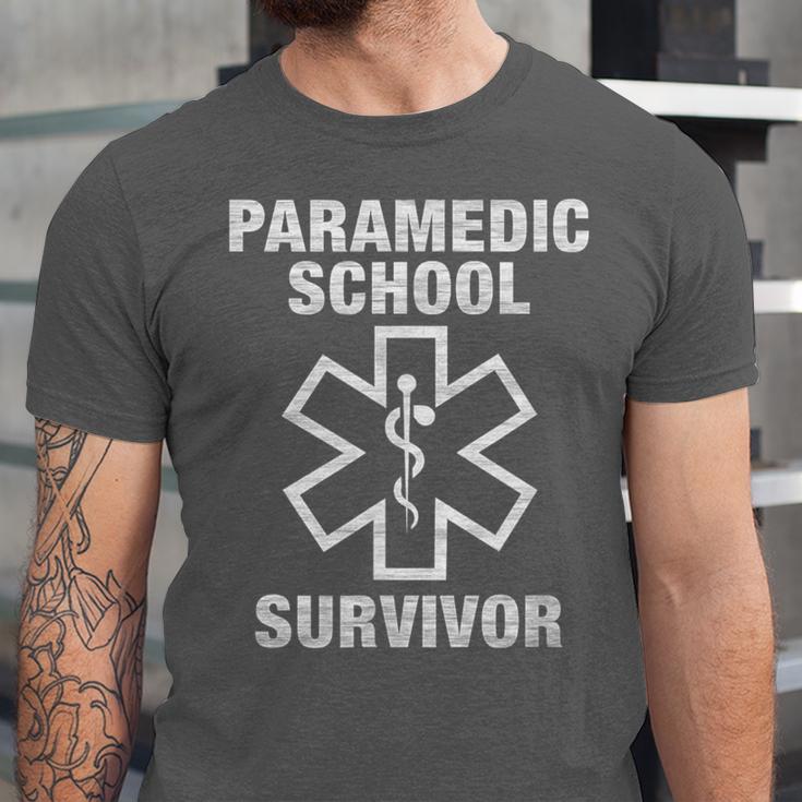 Paramedic School Survivor EMT-P Graduation Idea Unisex Jersey T-Shirt