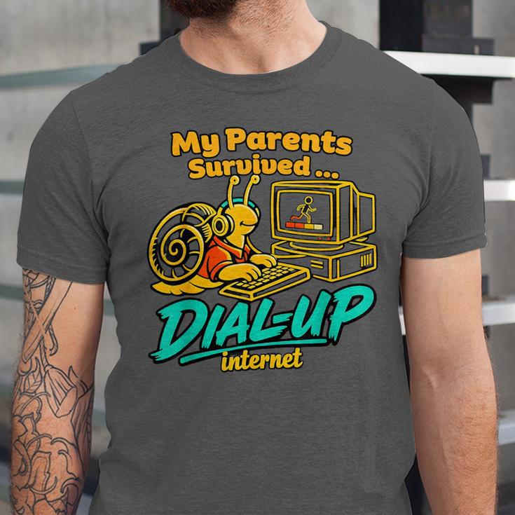 My Parents Survived Dial Up Internet Nostalgia 90s Unisex Jersey T-Shirt