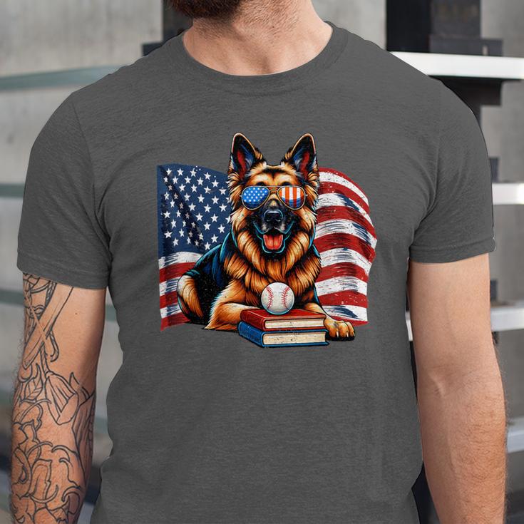 Patriotic German Shepherd Books Baseball USA Flag Vintage Unisex Jersey T-Shirt Patriotic German Shepherd Books Baseball USA Flag Vintage Unisex Jersey T-Shirt