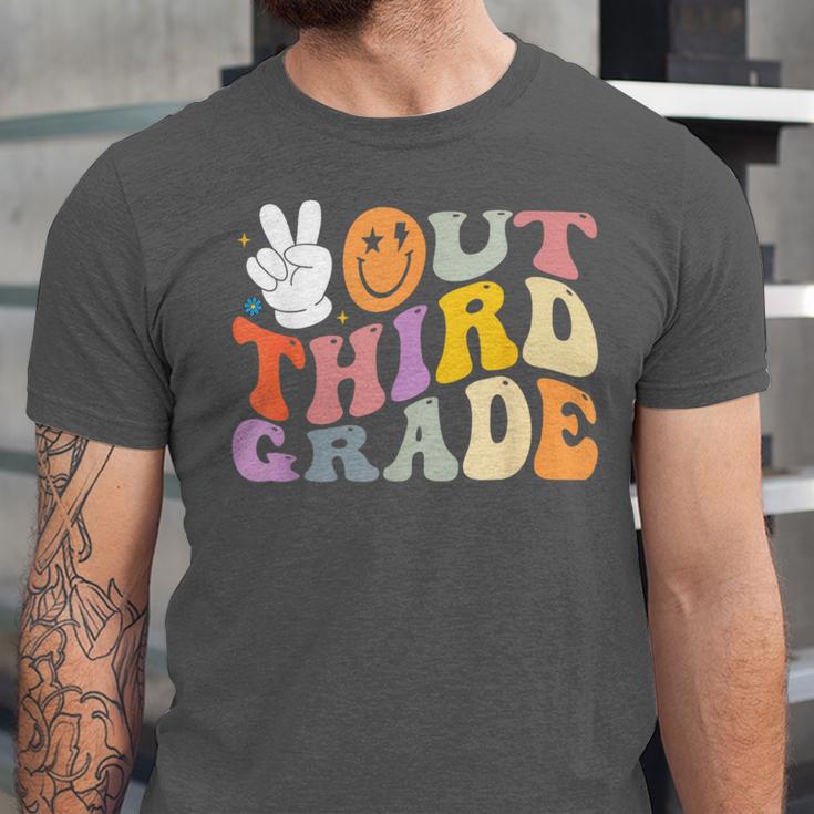 Peace Out Third 3rd Grade Graduation Graduate Class Of 2025 Unisex Jersey T-Shirt