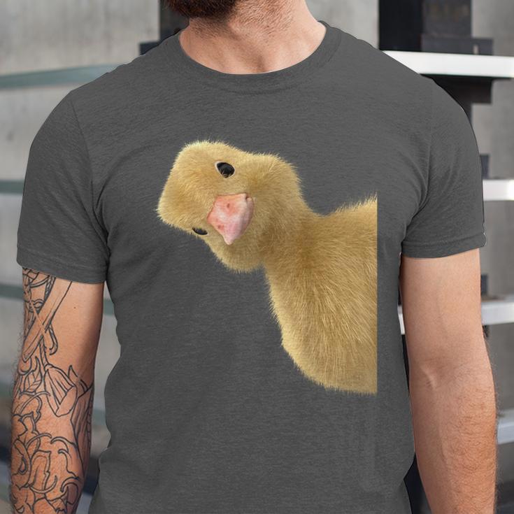 Peking Duck Peeking Chef Graduation Farm Duck Lover Unisex Jersey T-Shirt