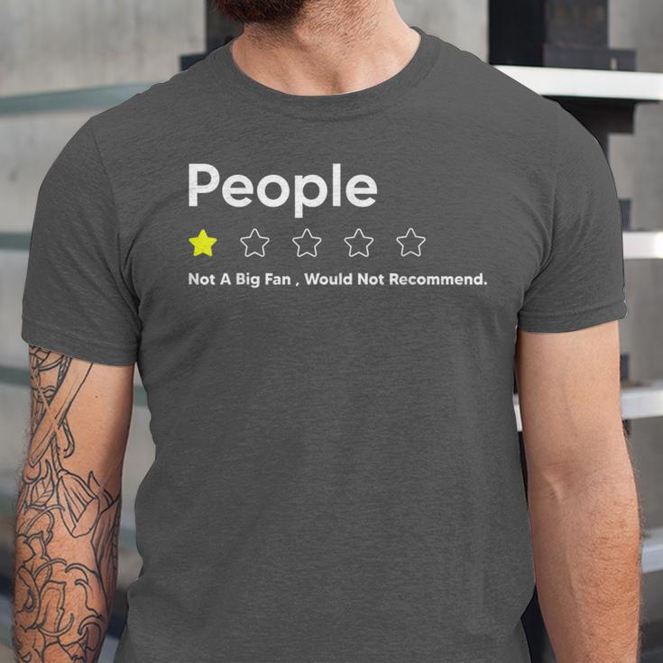 People One Star Not A Big FanWould Not Recommend Introverts Unisex Jersey T-Shirt People One Star Not A Big FanWould Not Recommend Introverts Unisex Jersey T-Shirt