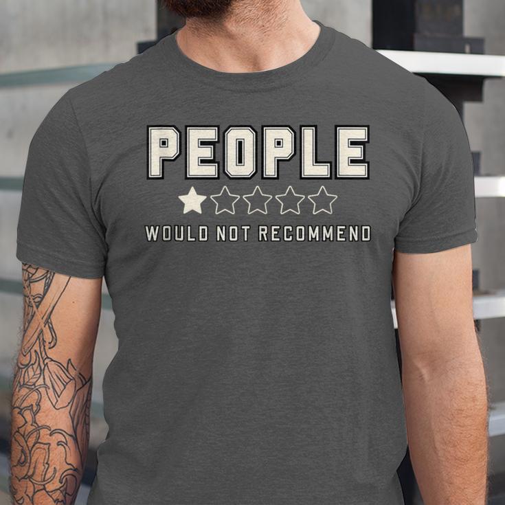 People One Star Rating Would Not Recommend Introverts Unisex Jersey T-Shirt People One Star Rating Would Not Recommend Introverts Unisex Jersey T-Shirt