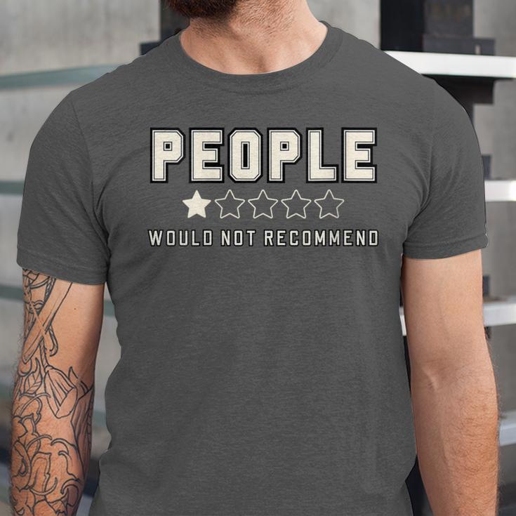 People One Star Rating Would Not Recommend Introverts Unisex Jersey T-Shirt People One Star Rating Would Not Recommend Introverts Unisex Jersey T-Shirt
