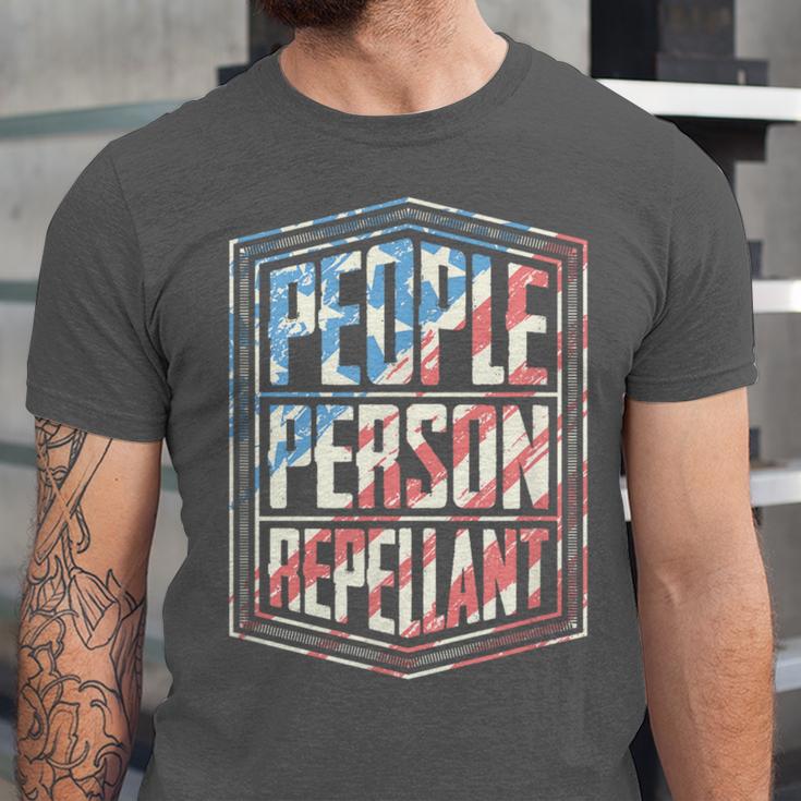 People Person Repellant Introvert Unisex Jersey T-Shirt People Person Repellant Introvert Unisex Jersey T-Shirt