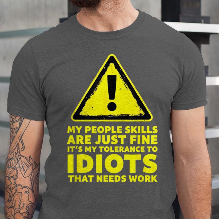 My People Skills Are Just Fine Sarcastic Introvert Unisex Jersey T-Shirt My People Skills Are Just Fine Sarcastic Introvert Unisex Jersey T-Shirt