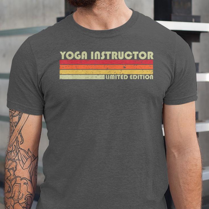 Personal Christmas Retro Vintage Graduation Yoga Instructor Job Title Profession Birthday Worker Unisex Jersey T-Shirt
