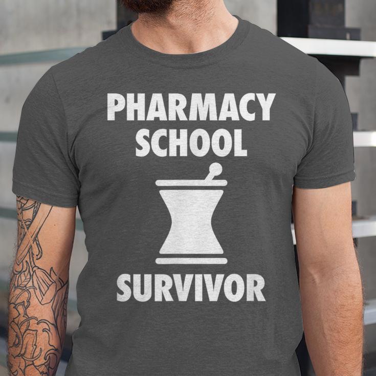 Pharmacy School Survivor PharmD Graduation T-Shirt Unisex Jersey T-Shirt