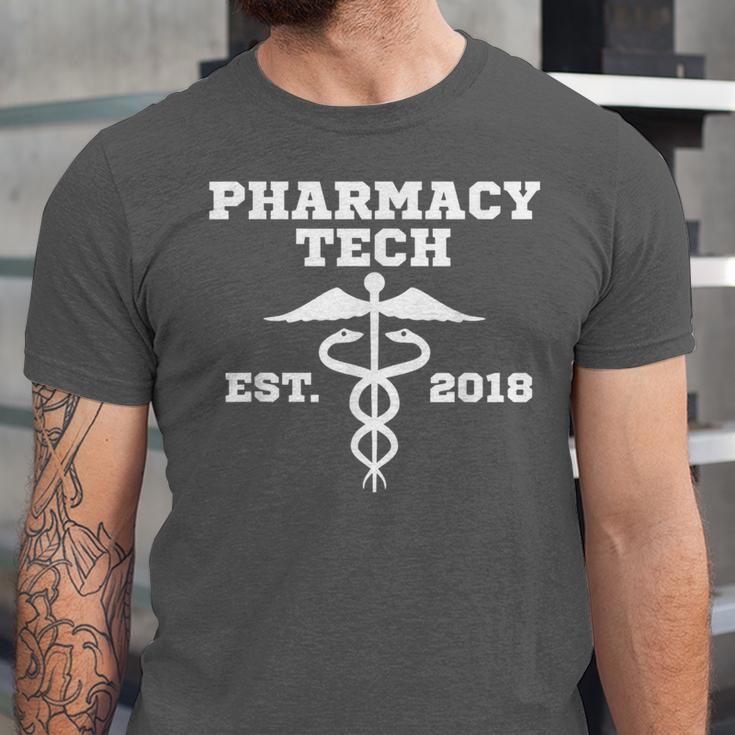 Pharmacy Tech GraduationShirt Student Est 2018 Unisex Jersey T-Shirt