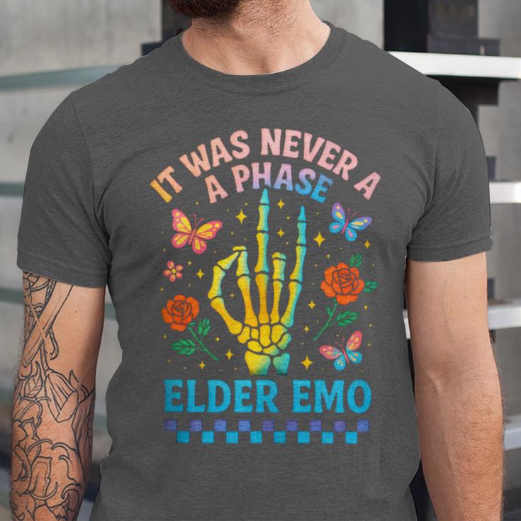 It Was Never A Phase Elder Emo Nostalgia Unisex Jersey T-Shirt It Was Never A Phase Elder Emo Nostalgia Unisex Jersey T-Shirt