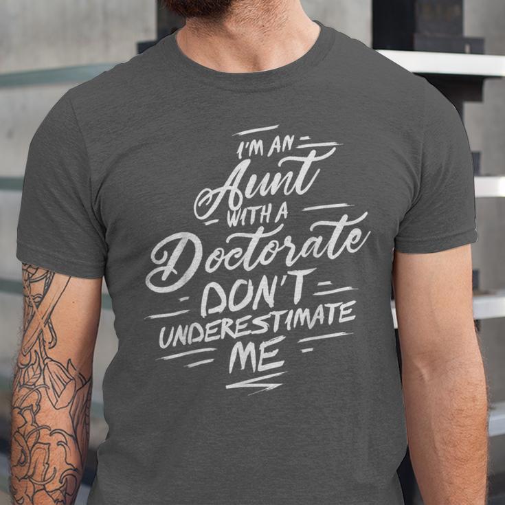 Phd Aunt Shirt Doctorate Graduations Doctoral Unisex Jersey T-Shirt