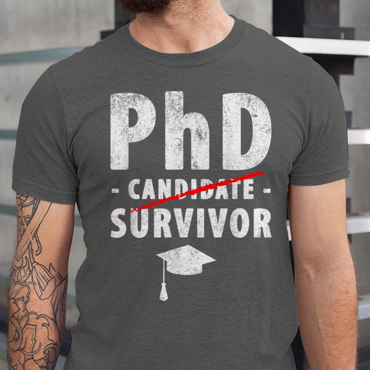 PhD Candidate Survivor PhD Graduation Unisex Jersey T-Shirt
