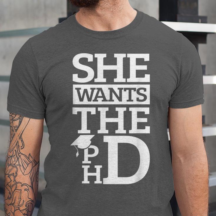 PhD Doctorate Husband Boyfriend PhD Graduation Unisex Jersey T-Shirt
