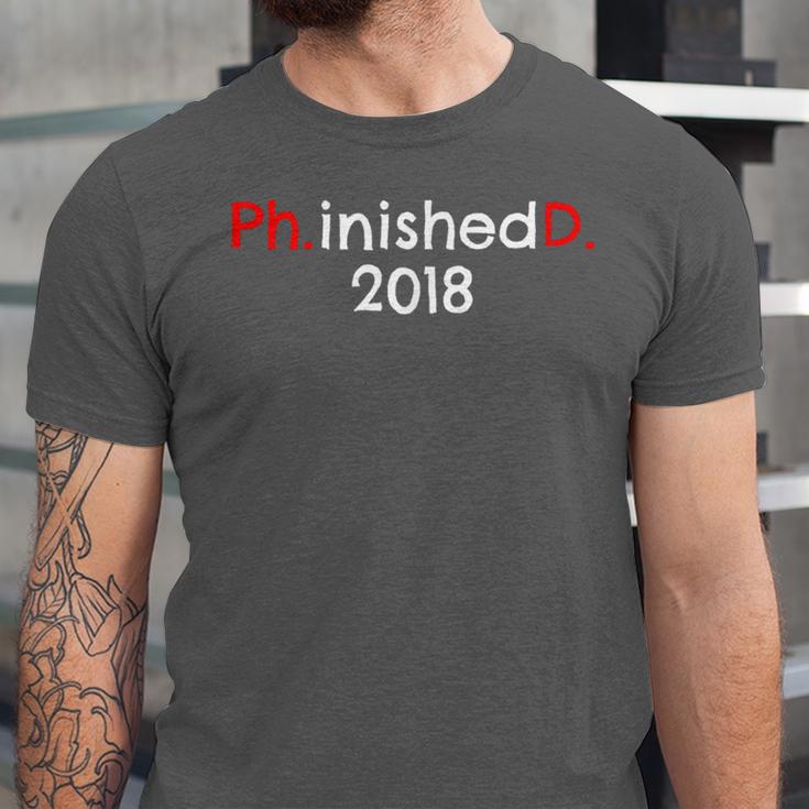 PhD Graduation PhinisheD Finished 2018 Tshirt Unisex Jersey T-Shirt