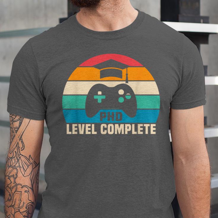 PhD Level Complete Graduation Doctorate In Philosophy Unisex Jersey T-Shirt