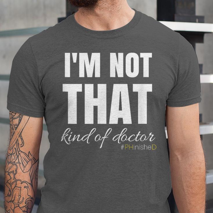 PhD Phinished 2018 PhD Graduation Tshirt Unisex Jersey T-Shirt