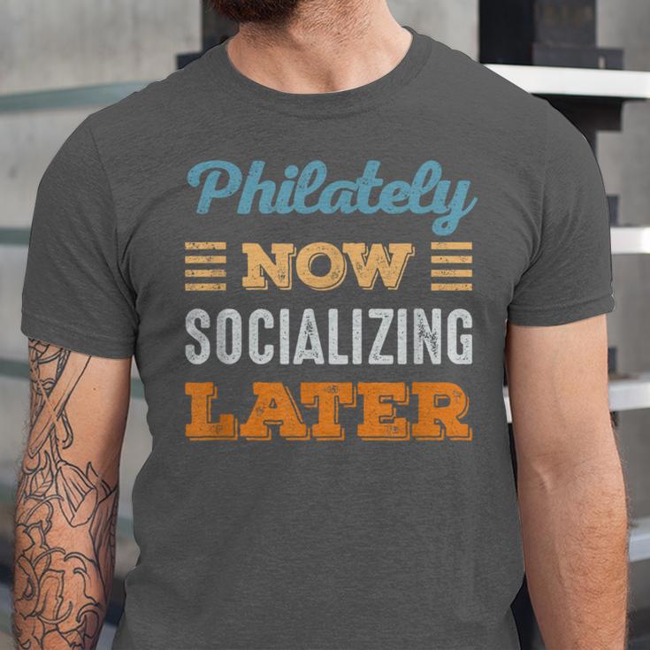 Philately Now Minimal Socializing Introvert Vintage Unisex Jersey T-Shirt Philately Now Minimal Socializing Introvert Vintage Unisex Jersey T-Shirt