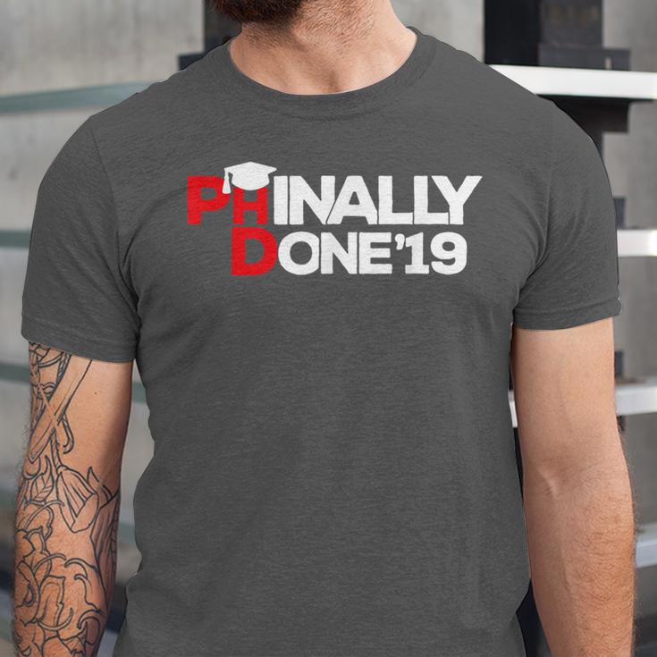 Phinally Done Graduation 2019 Phd Shirt Unisex Jersey T-Shirt