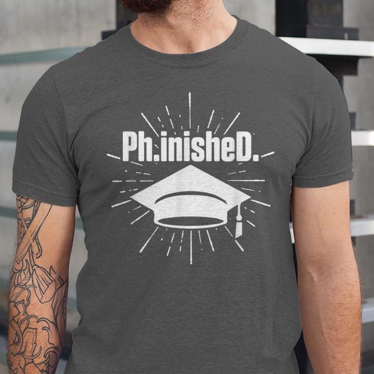 PhinisheD PhD Graduation Doctor Of Philosophy Unisex Jersey T-Shirt