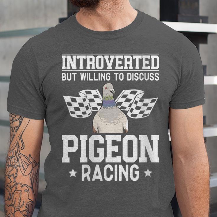 Pigeon Racing Introvert Pigeon Breeder Homing Pigeon Unisex Jersey T-Shirt Pigeon Racing Introvert Pigeon Breeder Homing Pigeon Unisex Jersey T-Shirt