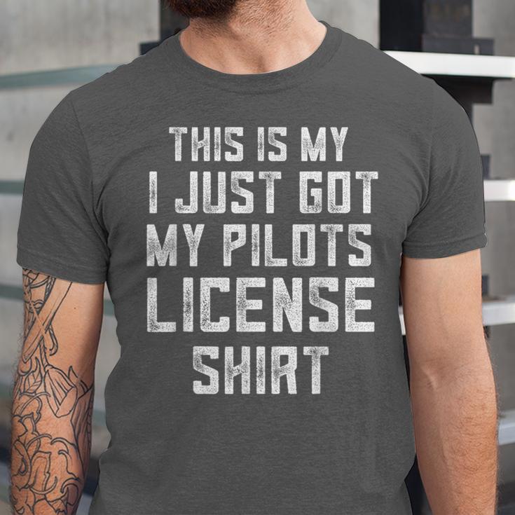 Pilots License In Training Future Flight School Graduation Unisex Jersey T-Shirt