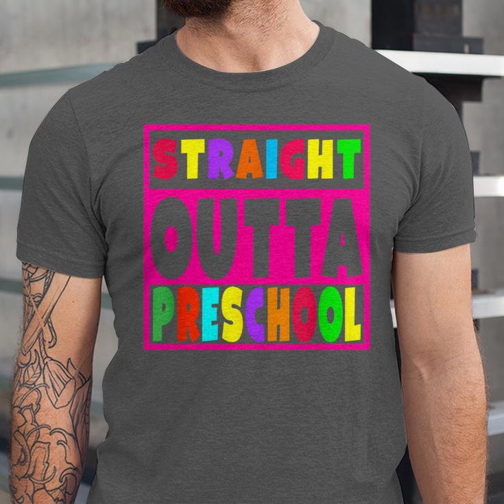 Pink STRAIGHT OUTTA Preschool PRE-K Graduation Unisex Jersey T-Shirt