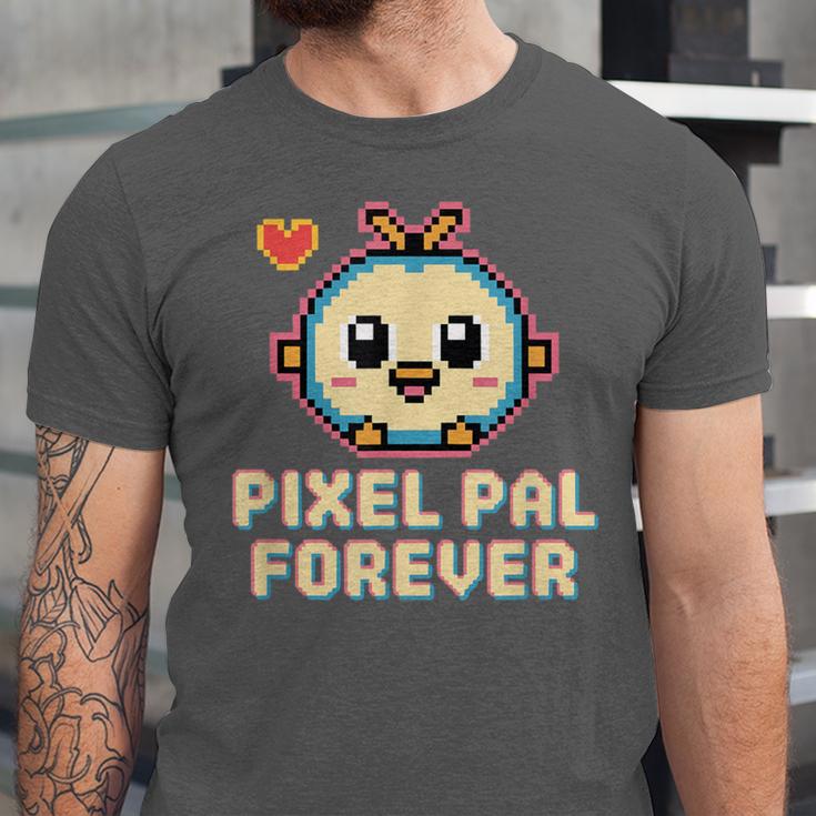 Pixel Art Pet Y2K Retro Vintage Digital Nostalgia Y2K Tech Unisex Jersey T-Shirt