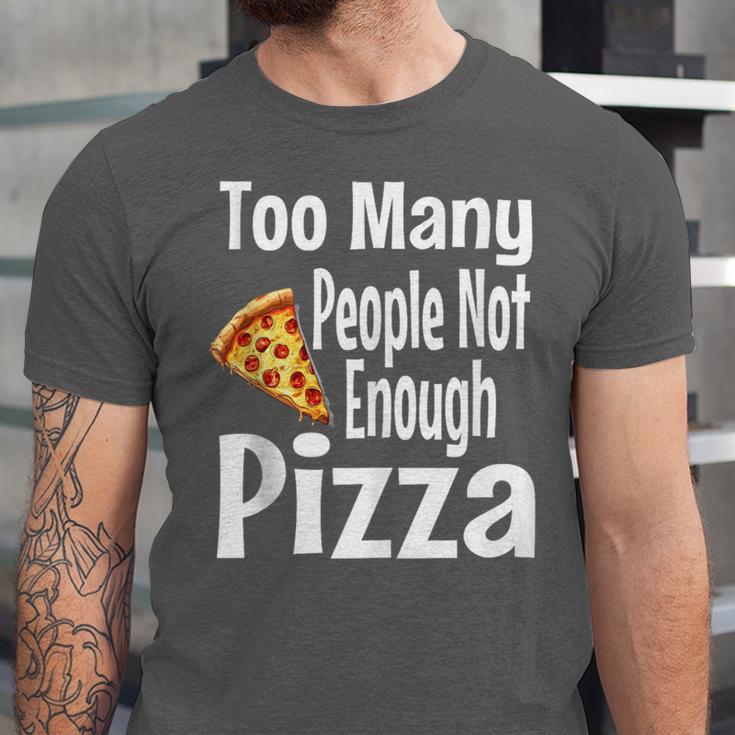 Pizza Lover Saying Introvert Anti Social Humor Foodie Unisex Jersey T-Shirt