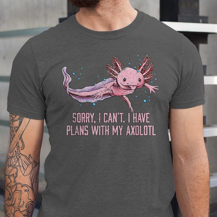 I Have Plans With My Axolotl Salamander Introvert Unisex Jersey T-Shirt